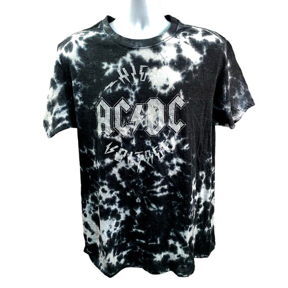 ACDC Shirt Mens Large Tie Dye High Voltage Band size Large - Picture 1 of 8